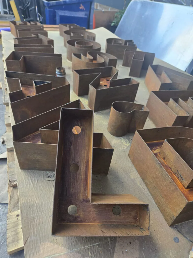 Raw fabrication in progress